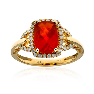 14K Mexican Fire Opal Gold Ring (CIRARI)