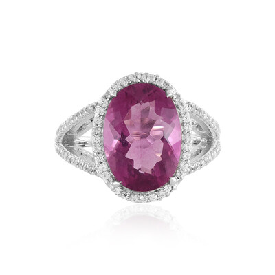 Pink Flouorite Silver Ring (Adela Silber)