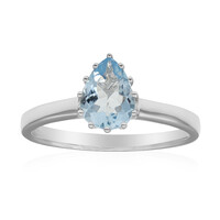 10K AAA Brazilian Aquamarine Gold Ring