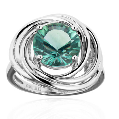 Green Fluorite Silver Ring