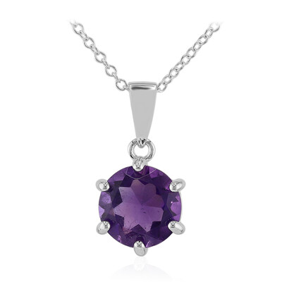 Zambian Amethyst Silver Necklace