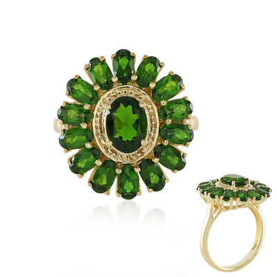 Russian Diopside Silver Ring