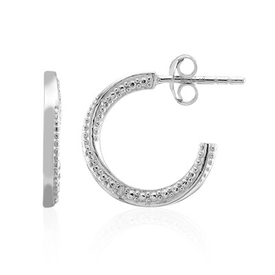 I3 (I) Diamond Silver Earrings