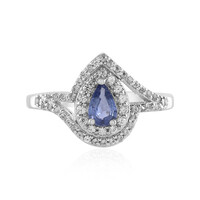 Unheated Ceylon Blue Sapphire Silver Ring