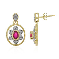 9K Madagascar Ruby Gold Earrings (Adela Gold)