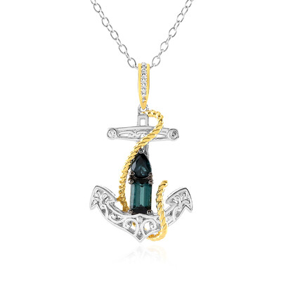 Indicolite Silver Necklace (Gems en Vogue)