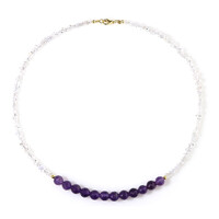 Amethyst Silver Necklace (Riya)