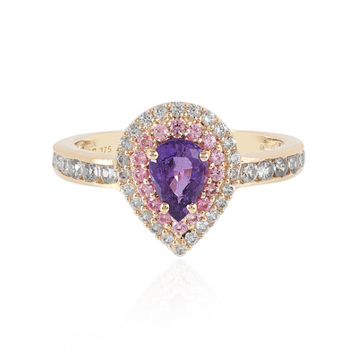 9K Ceylon Purple Sapphire Gold Ring (Adela Gold)