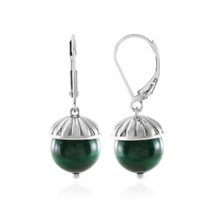 Malachite Silver Earrings