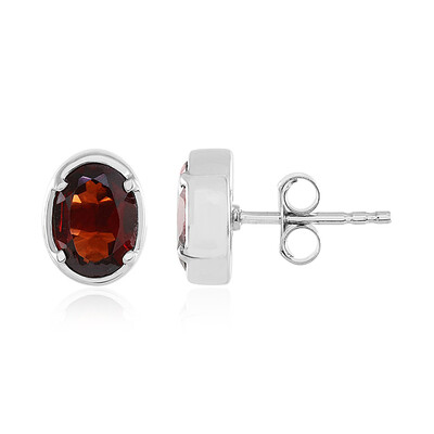 Mozambique Garnet Silver Earrings