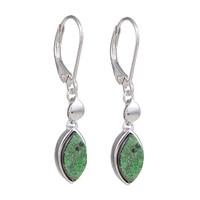 Uvarovite Silver Earrings