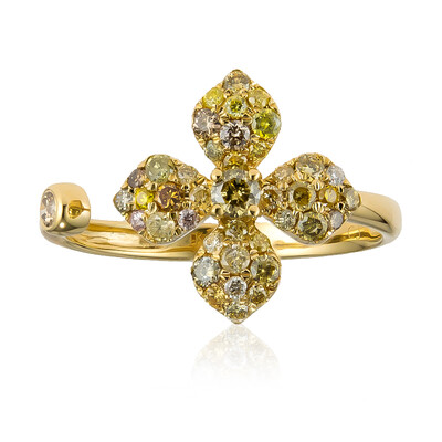 14K SI2 Fancy Diamond Gold Ring (CIRARI)