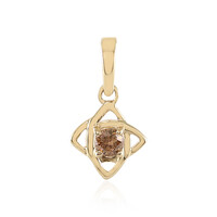 9K I2 Champagne Diamond Gold Pendant