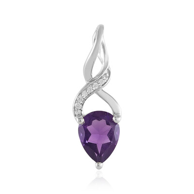 Zambian Amethyst Silver Pendant