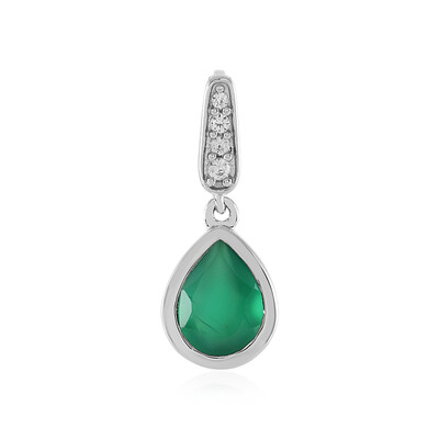 Green Onyx Silver Pendant