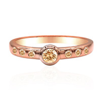 9K SI1 Argyle Rose De France Diamond Gold Ring