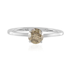 I2 Champagne Diamond Platinum Ring