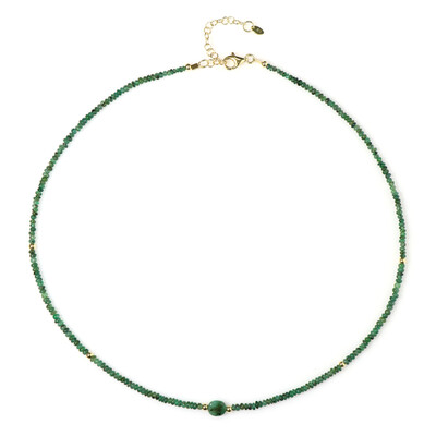 Zambian Emerald Silver Necklace (Riya)