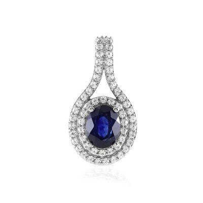 Madagascar Blue Sapphire Silver Pendant