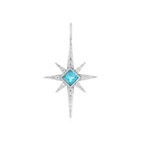 Paraiba Color Topaz Silver Pendant