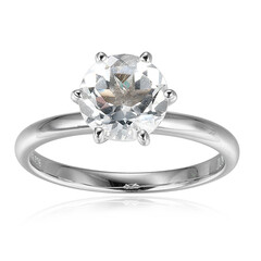 White Topaz Silver Ring