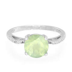 Prehnite Silver Ring