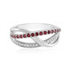 Noble Red Spinel Silver Ring