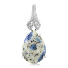 K2 Mountain Azurite Silver Pendant