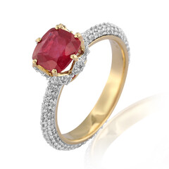 9K Madagascar Ruby Gold Ring (de Melo)