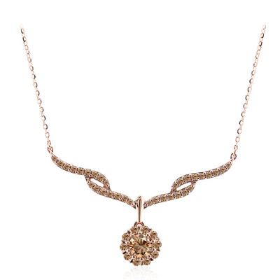 18K VS1 Argyle Rose De France Diamond Gold Necklace (Annette)