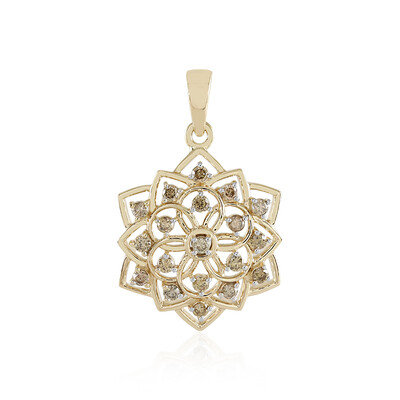 9K SI1 Brown Diamond Gold Pendant