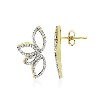 9K Flawless (F) Diamond Gold Earrings (LUCENT DIAMONDS)