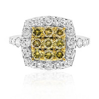 14K SI1 Green Diamond Gold Ring (CIRARI)