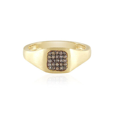 I3 Brown Diamond Silver Ring