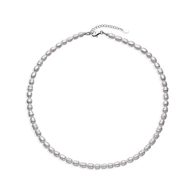 White Freshwater Pearl Silver Necklace