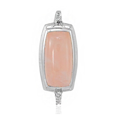 Rose Quartz Silver Pendant (MONOSONO COLLECTION)