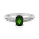 Russian Diopside Silver Ring