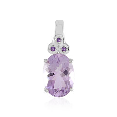 Rose de France Amethyst Silver Pendant