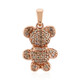 9K SI1 Argyle Rose De France Diamond Gold Pendant (Annette)