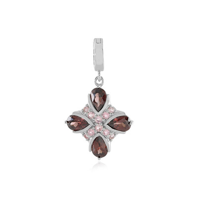 Mahogany Zircon Silver Pendant