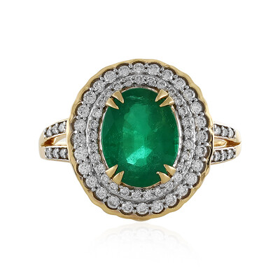 18K AAA Zambian Emerald Gold Ring (D'vyere)