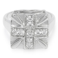 White Sapphire Silver Ring