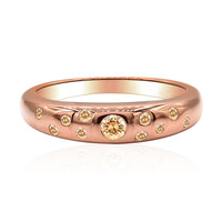 9K SI1 Argyle Rose De France Diamond Gold Ring