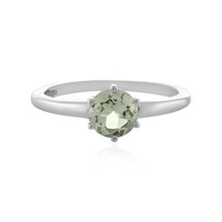 Green Amethyst Silver Ring