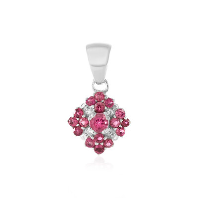 Rubellite Silver Pendant