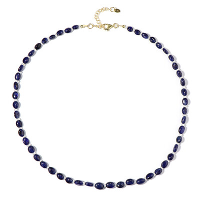 Blue Bemainty Sapphire Silver Necklace (Riya)