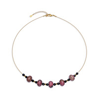 Rhodonite Stainless Steel Necklace