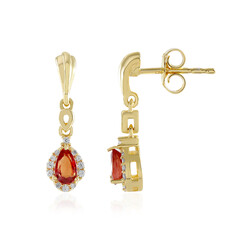 Tanzanian Ruby Silver Earrings