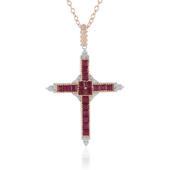 Burmese Ruby Silver Pendant (Gems en Vogue)