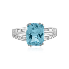 Sky Blue Topaz Silver Ring